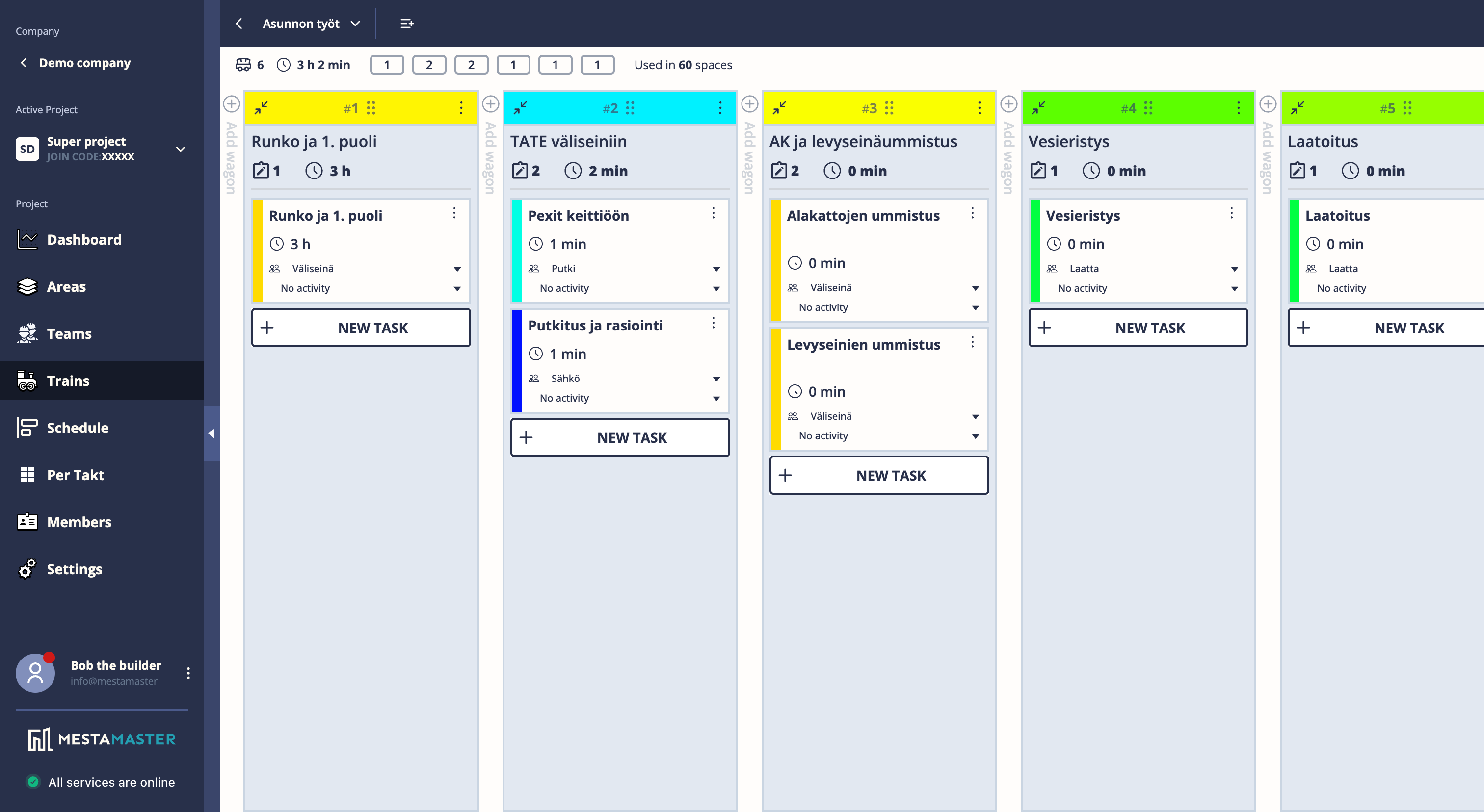 Mestamaster takt train editor